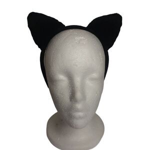 Cat Ears Headband Soft Fuzzy Black Cat Ears Costume Accessories NEW